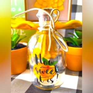 🍊 DECORATIVE ORANGE GLASS JAR 🍊